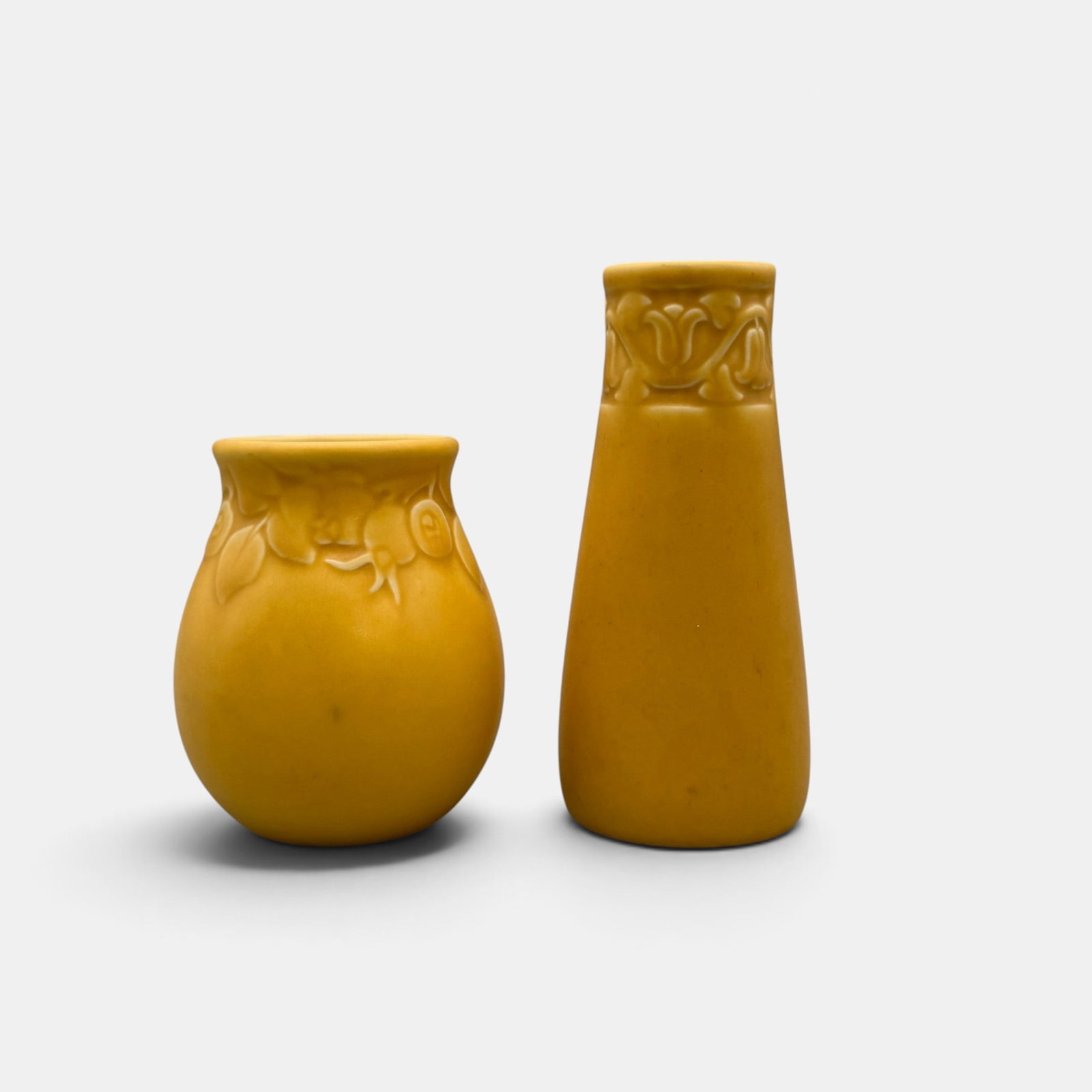 Two yellow Rookwood production vases, 1928 and 1931 (1 of 7)