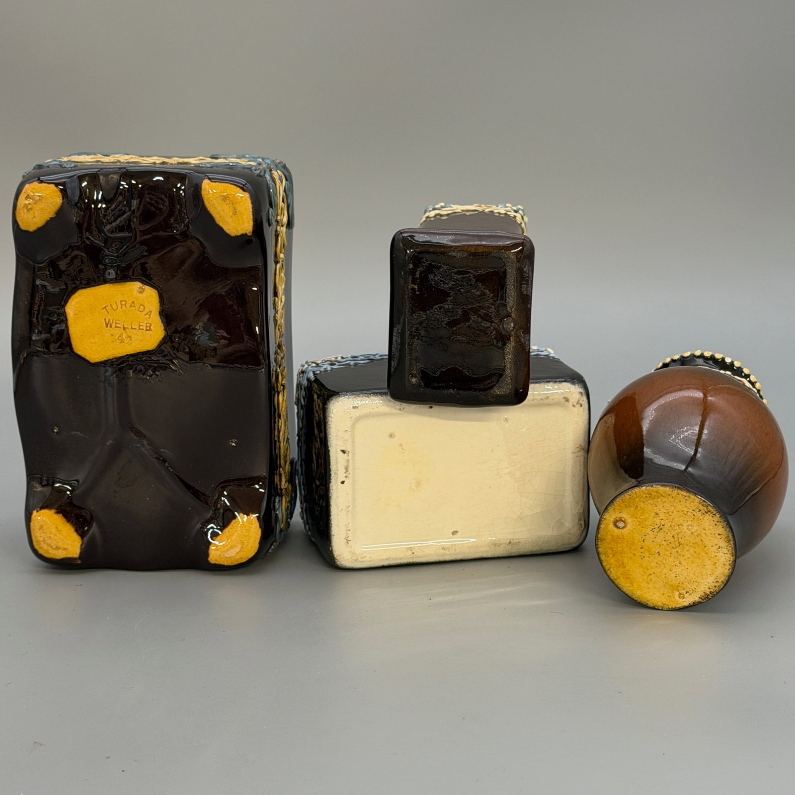 Four Weller Turada small vases - 8