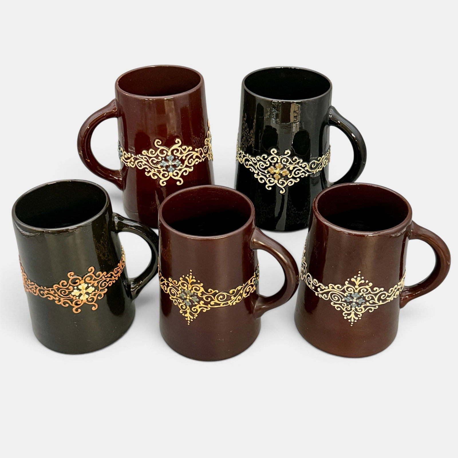 Five Weller Turada mugs - 2