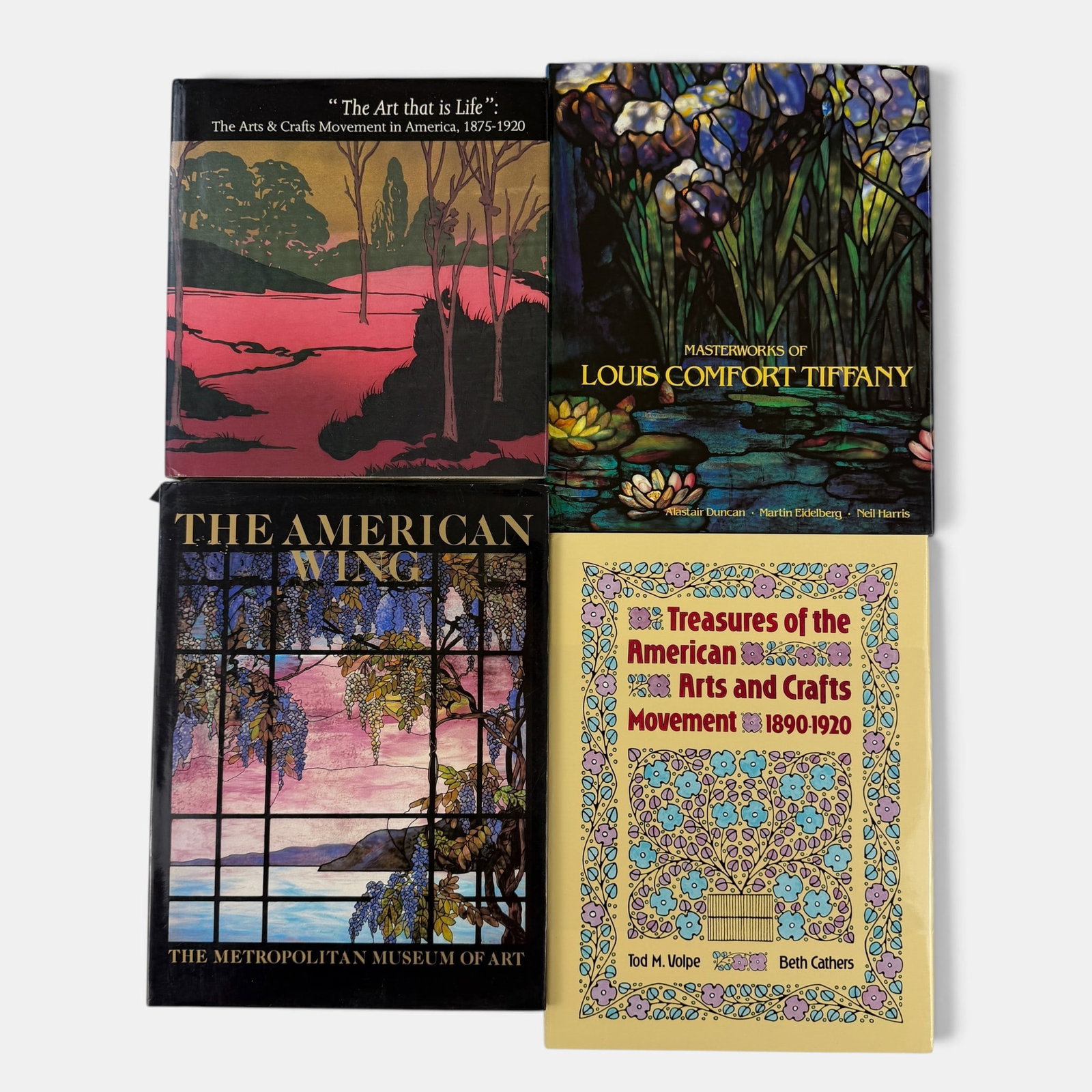 Four books dealing with Art and Arts & Crafts: Four books dealing with Art and Arts & Crafts. 1. "Treasures of the American Arts and Crafts Movement". Volpe and Cathers, Thames and Hudson Publisher, 1988. 2. "The American Wing The Metropolitan