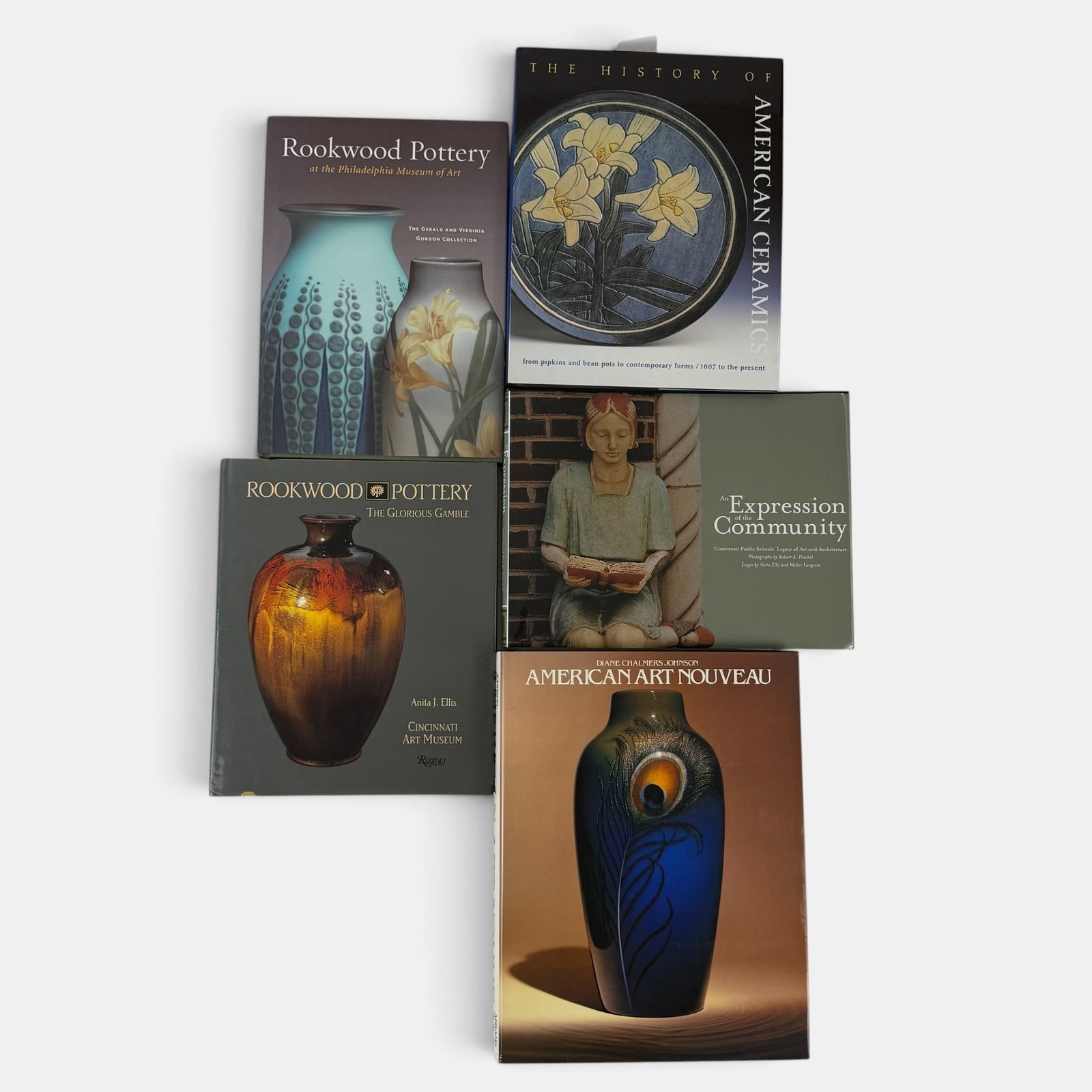 Five recent books dealing with Art Pottery: Five recently published books dealing with Art Pottery and Art. 1. "Rookwood Pottery at the Philadelphia Museum of Art. The Gerald and Virginia Gordon Collection" Nancy Owen editor, 2003. 2.