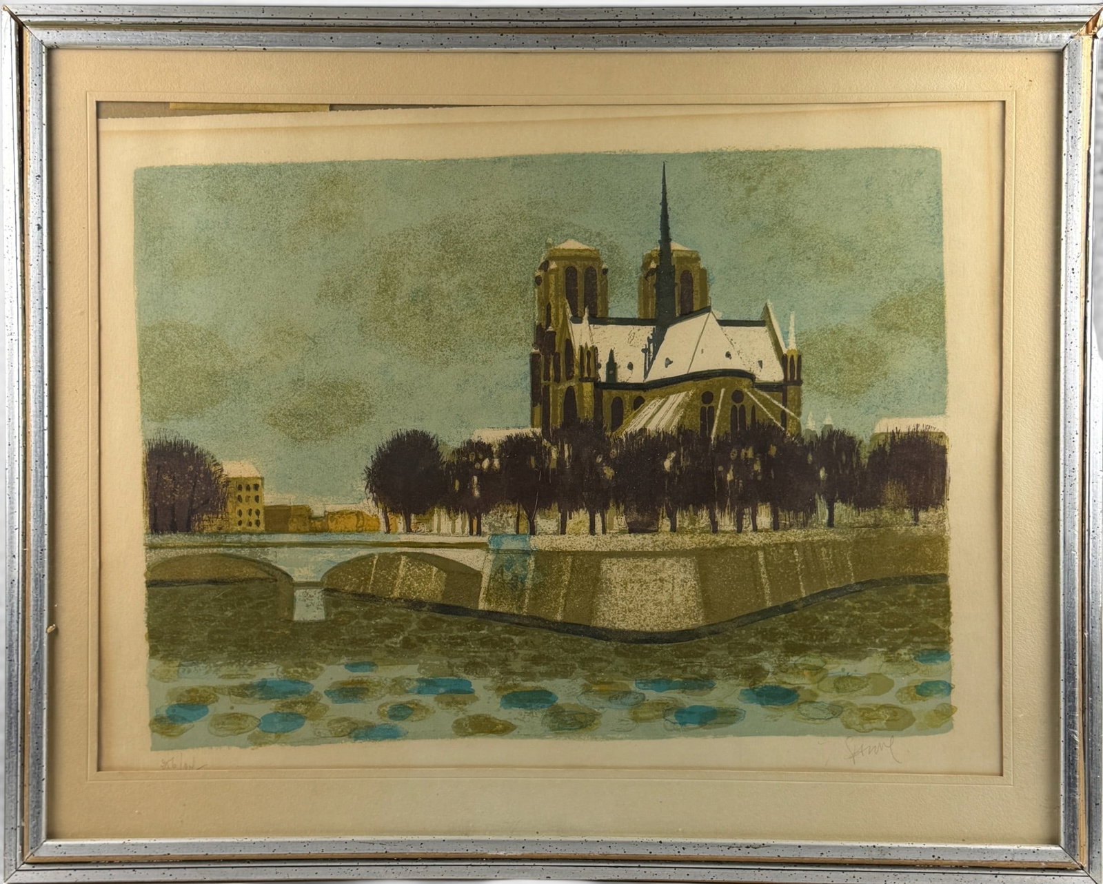 "Notre Dame" Lithograph by Yves Ganne (1 of 6)