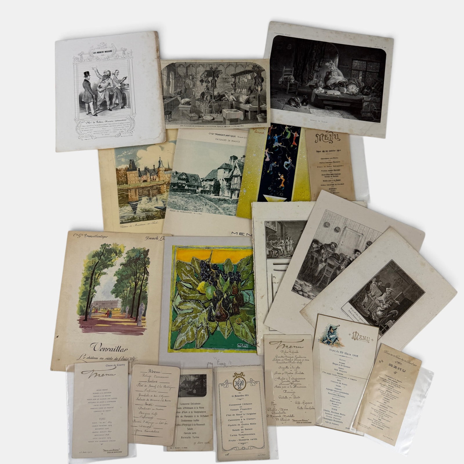 Collection of Early 20th Century Ship/Restaurant Menus (1 of 10)