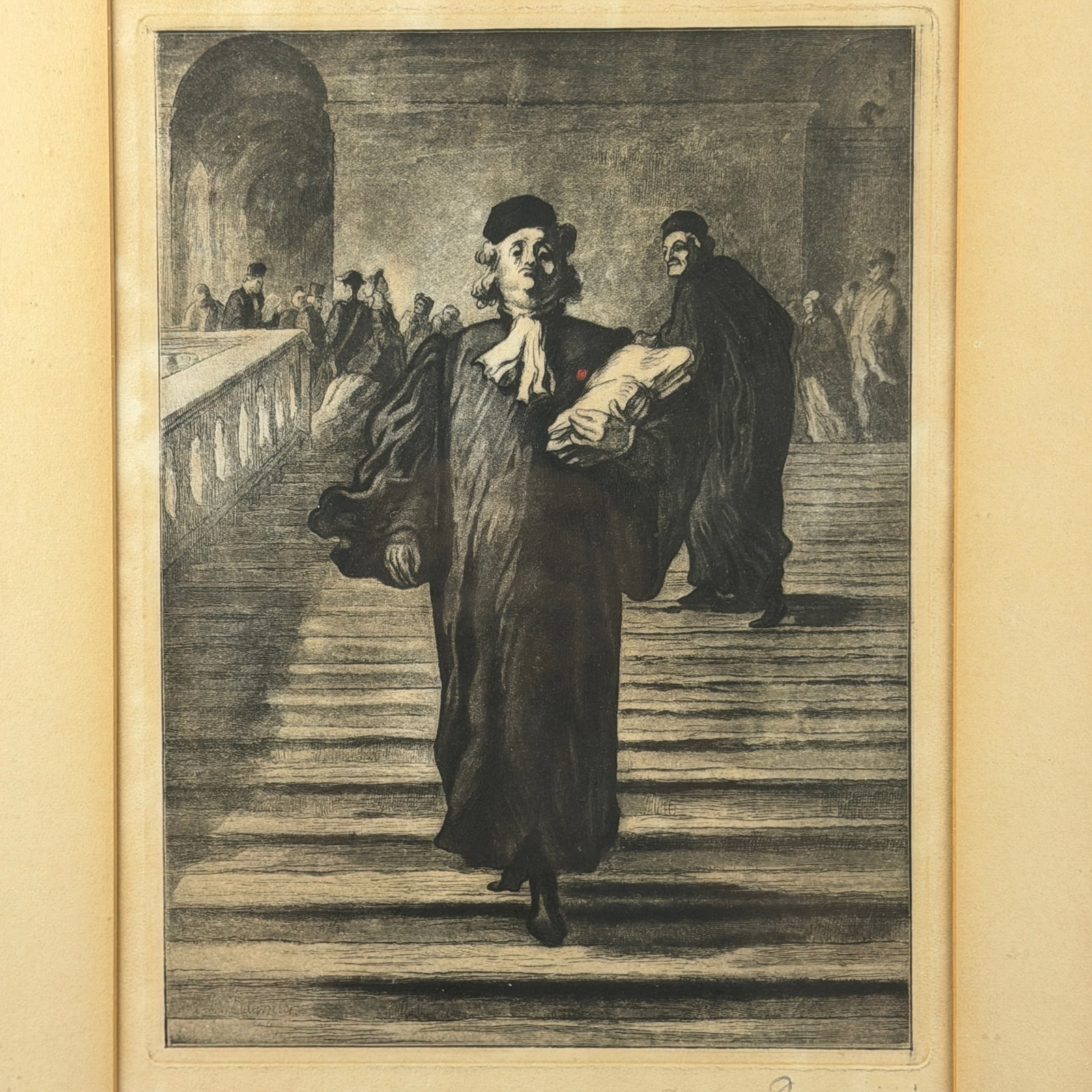 Honore Daumier Etching, "Grand Staircase" - 2