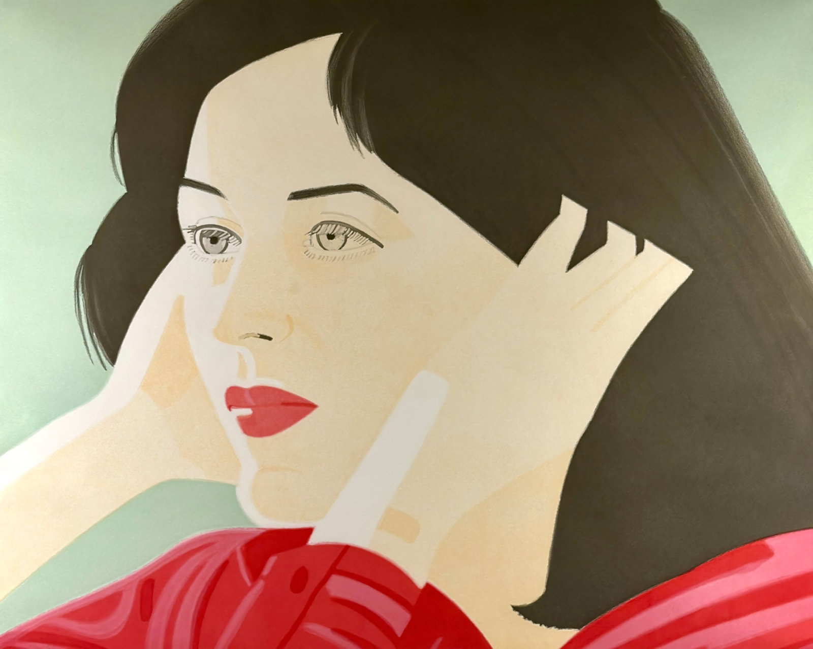 Alex Katz (American, b.1927), Joan: Joan (W.44) 1986 Aquatint in colors, Somerset paper Signed and numbered in graphite, lower left Edition 6/65 Sheet size: 31 1/2 x 39 1/2 inches Pace Gallery label