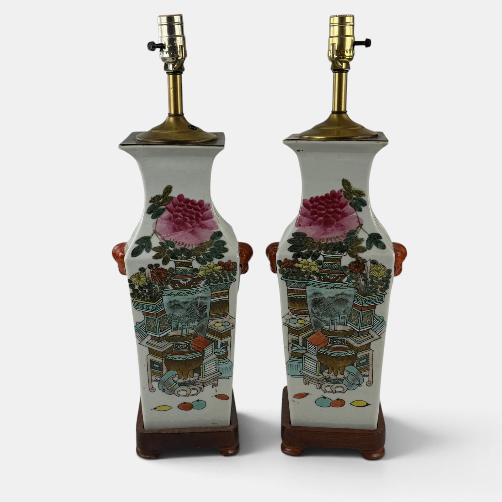 Pair of Republic Period Chinese Lamps (1 of 5)
