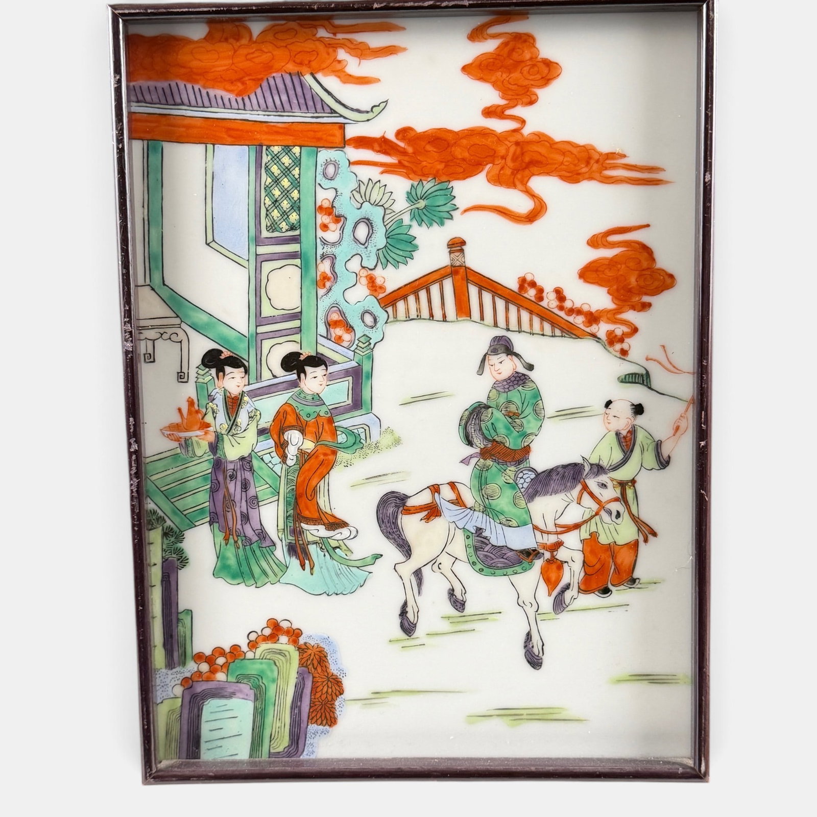 Three Chinese Plaque Paintings, Framed - 2