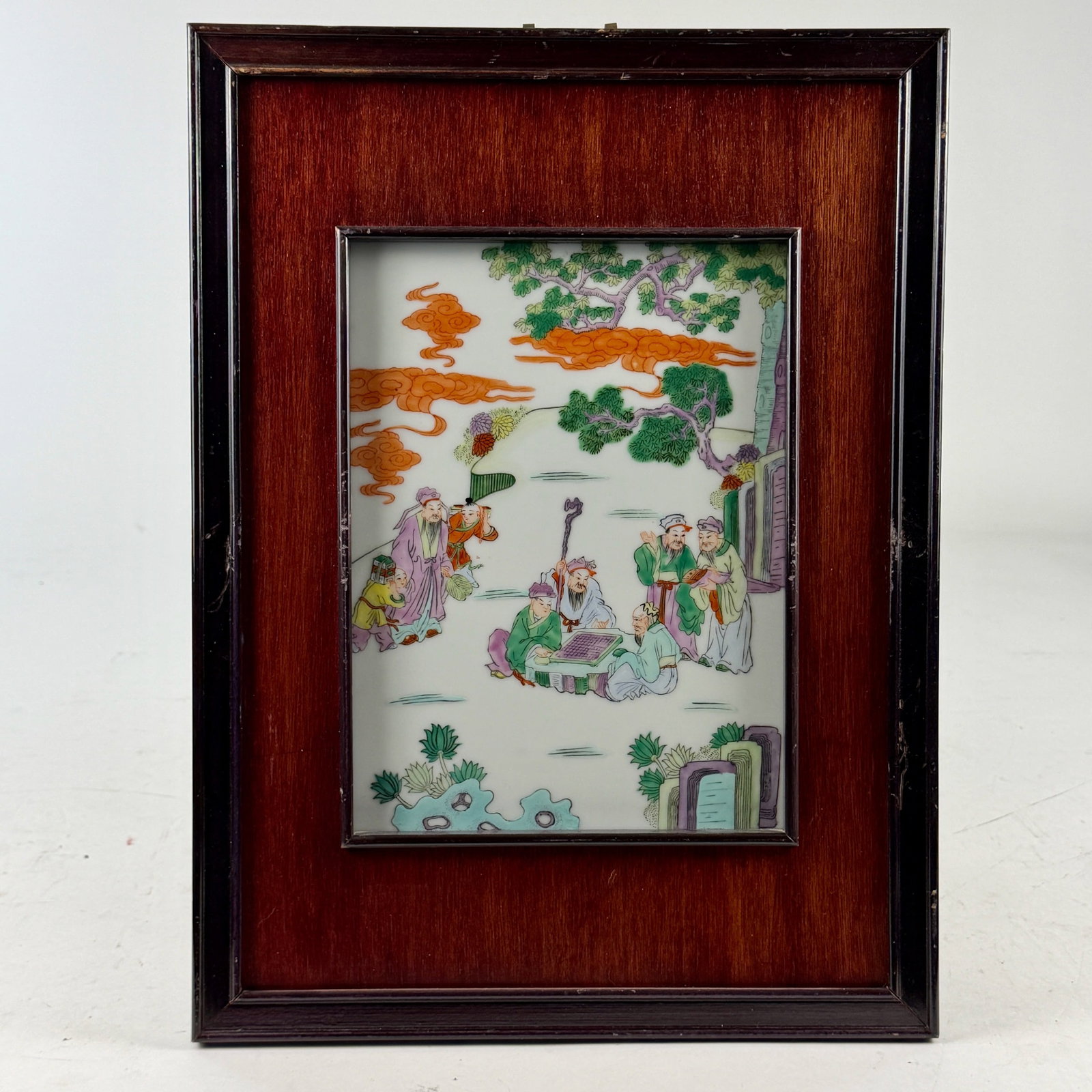 Three Chinese Plaque Paintings, Framed - 3