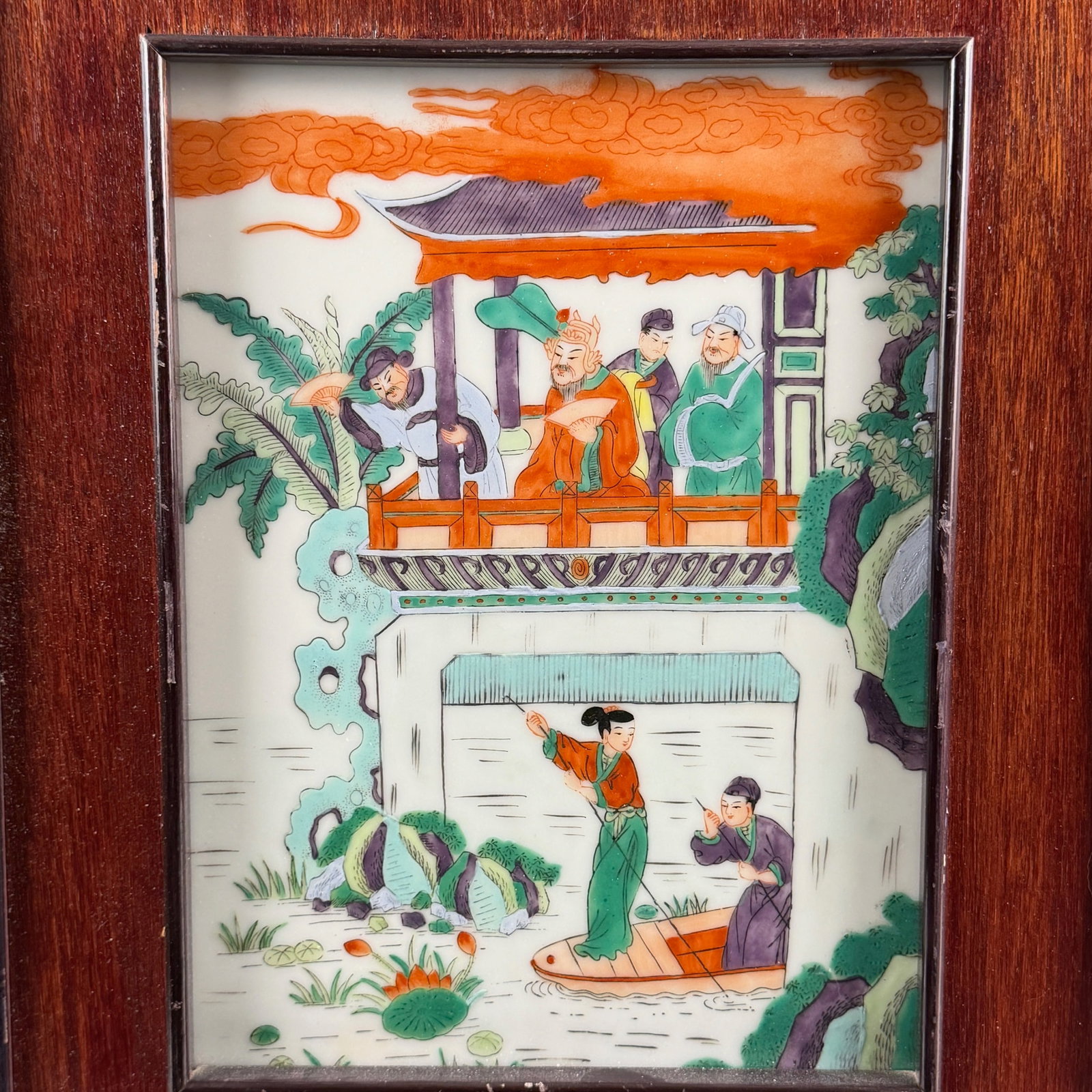 Three Chinese Plaque Paintings, Framed - 6