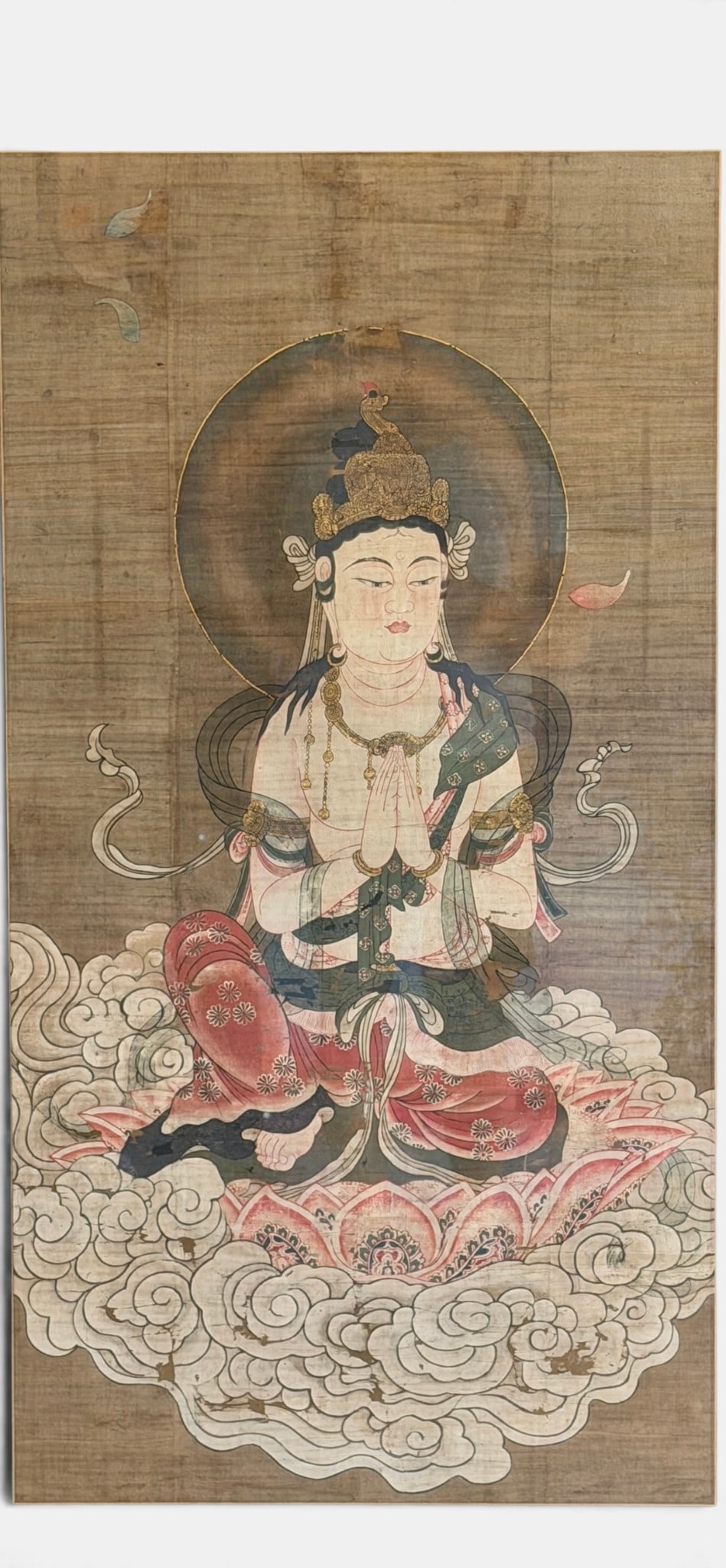 Buddhist Scroll Painting, Framed - 2