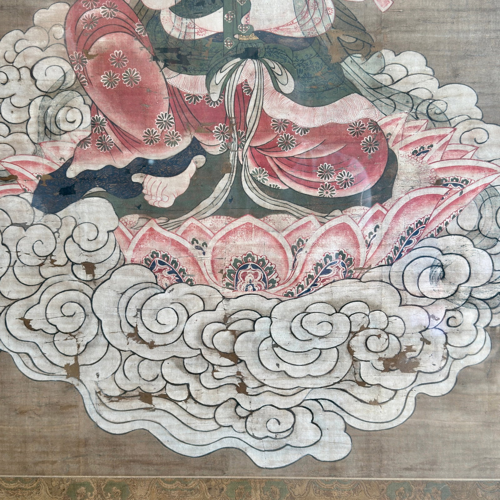 Buddhist Scroll Painting, Framed - 4