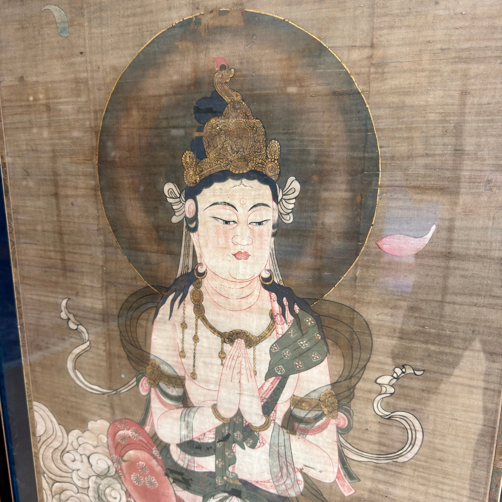Buddhist Scroll Painting, Framed - 6