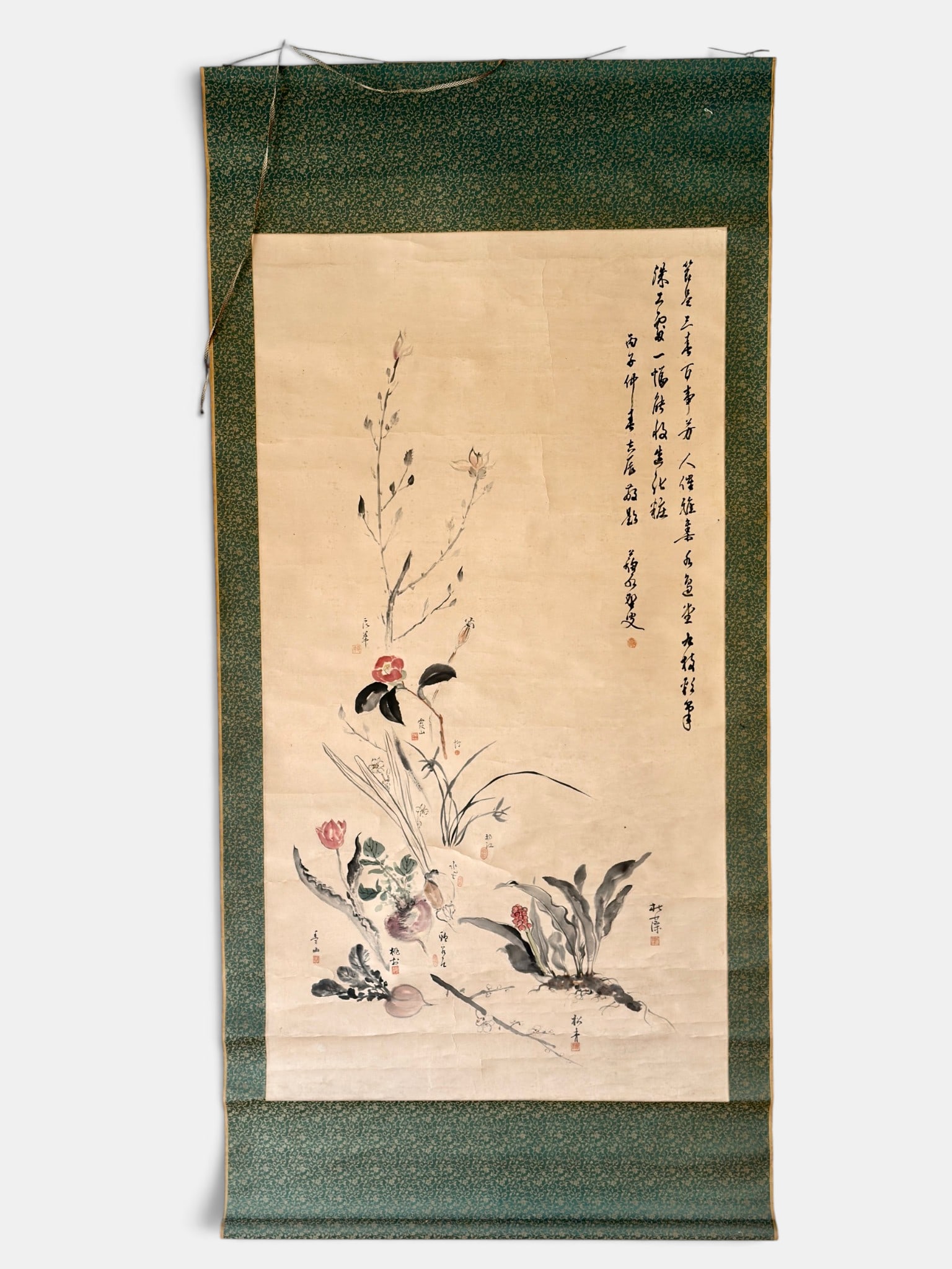 19th Century Shanghai School Collaborative Painting: ATTRIBUTED TO ZHANG XIONG (1803–1886), WANG LI (1813–1879), ZHU CHENG (1826–1900), AND OTHER ARTISTSFlowers of an Elegant Gathering