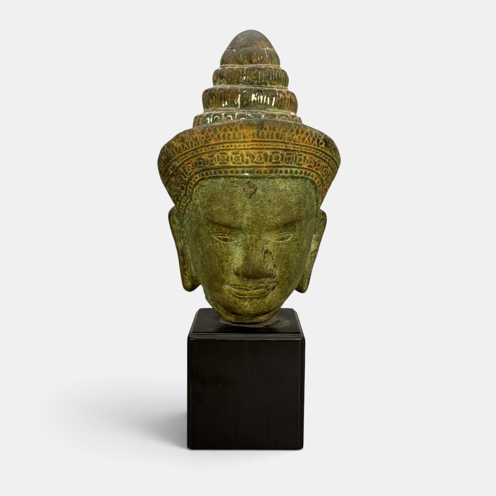 Khmer Style Bronze Buddha Head (1 of 6)