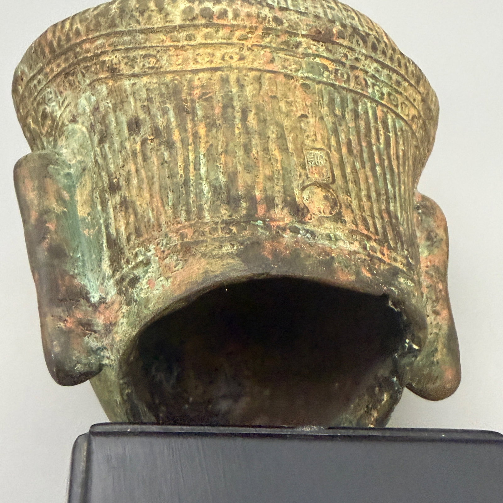 Khmer Style Bronze Buddha Head - 6