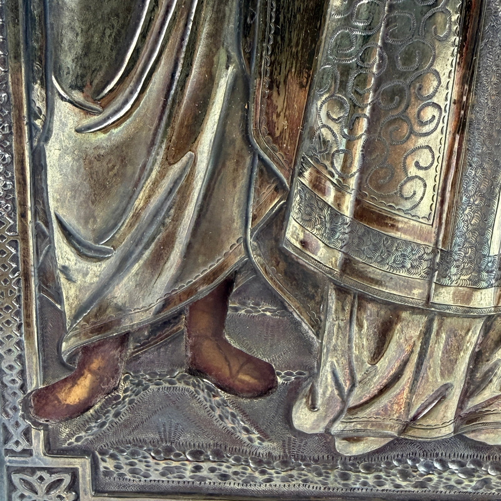 Russian Icon with SIlver Overlay - 6