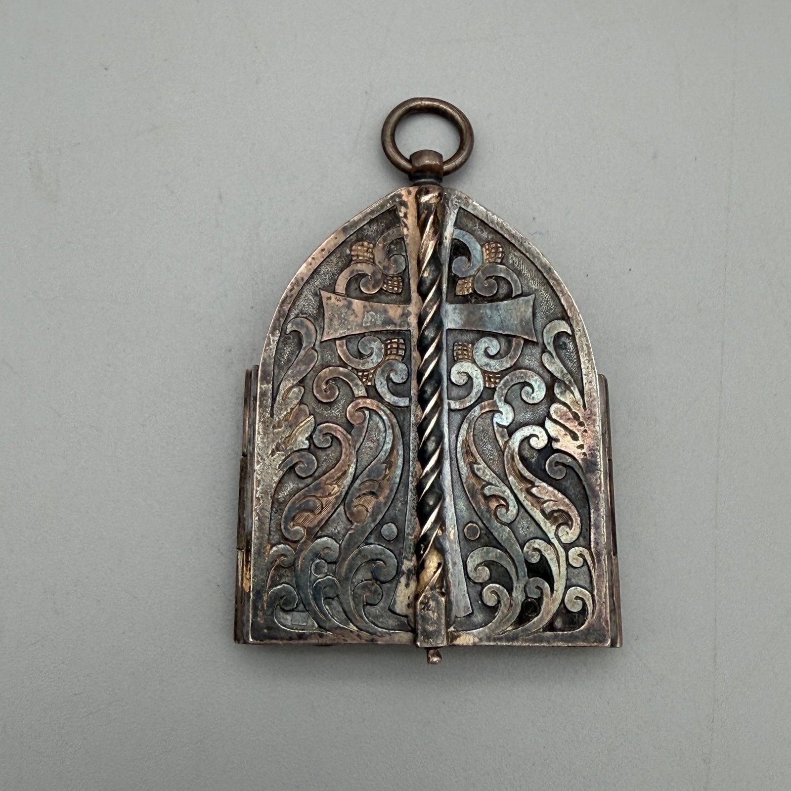 Russian Triptych Icon in 875 Silver - 3