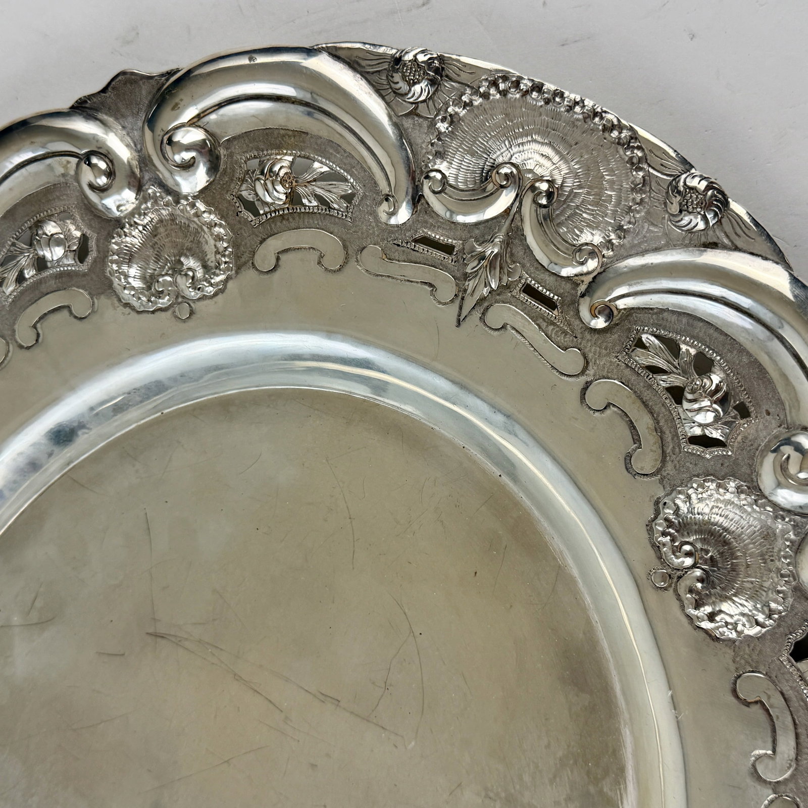 Large Sterling Silver Serving Tray - 3