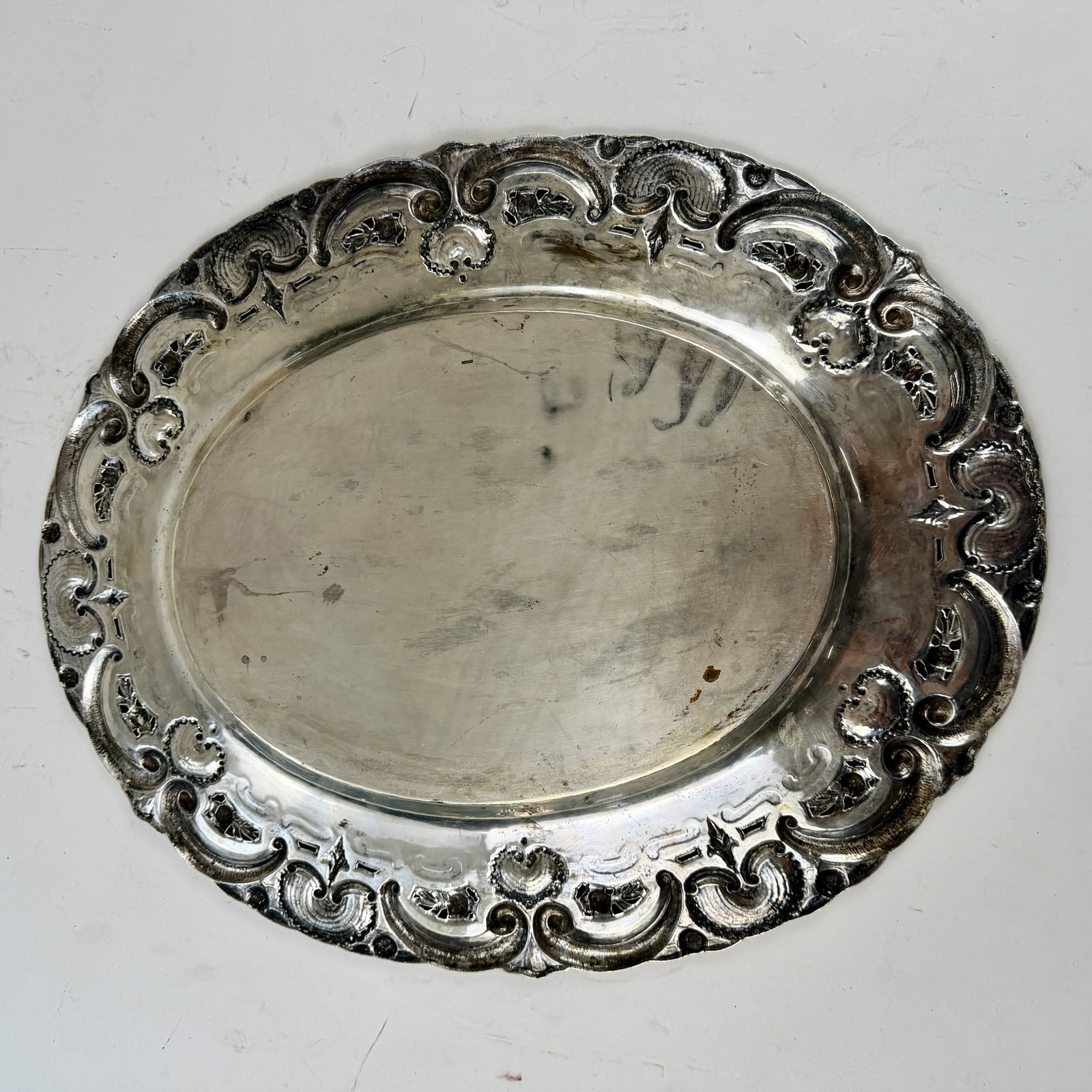 Large Sterling Silver Serving Tray - 5