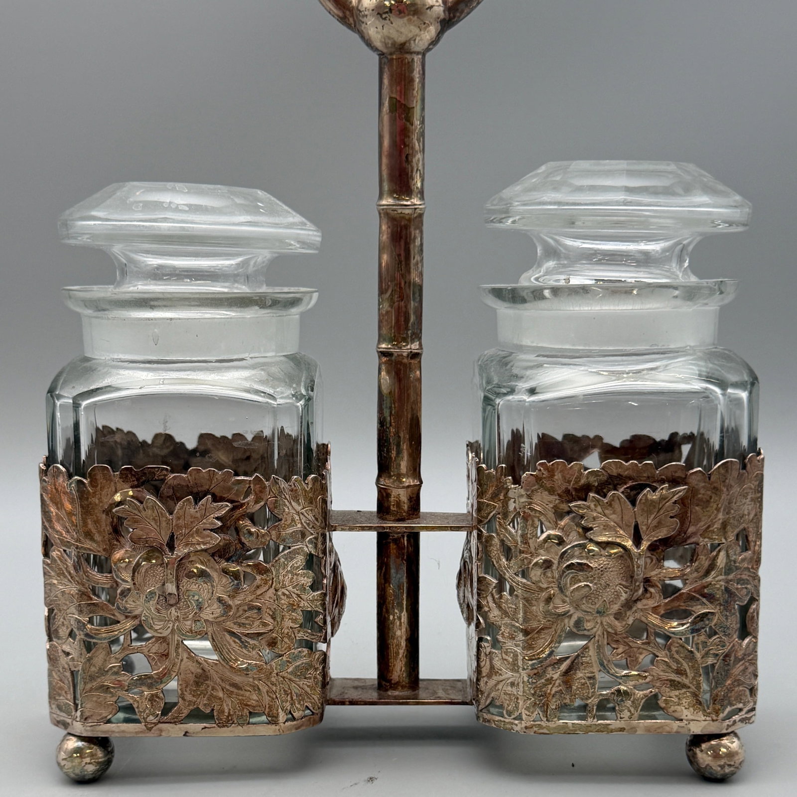 Silver Overlay Decanters and Vessels - 13