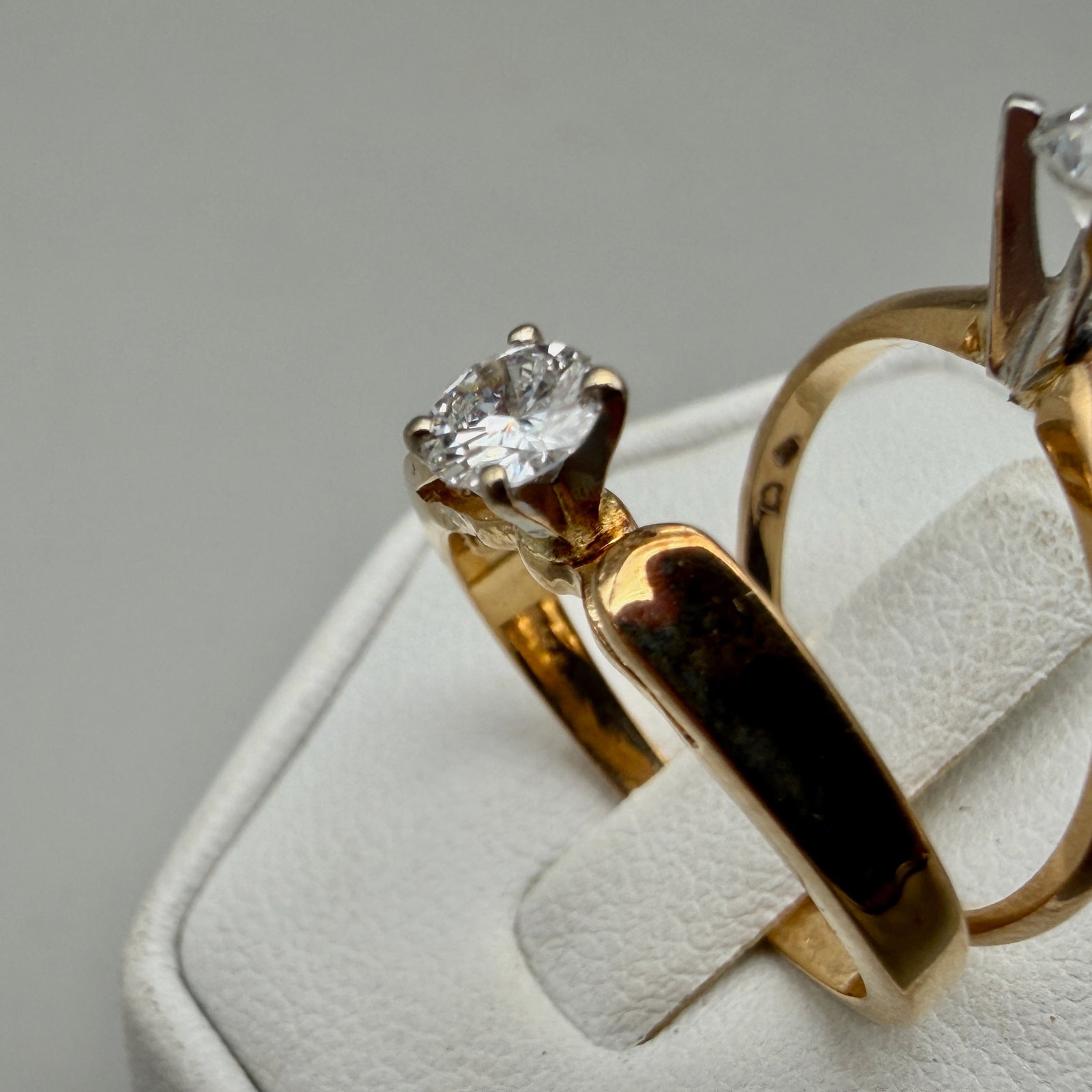 Three 14k and Diamond Rings - 4