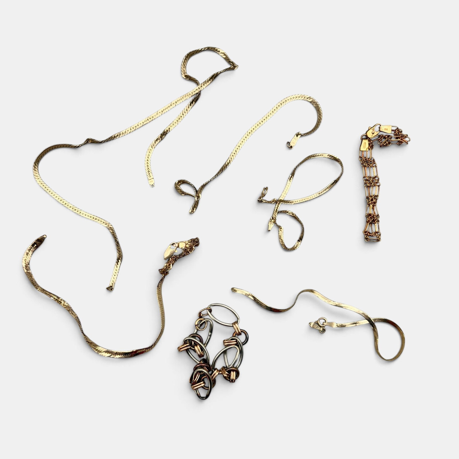 Collection of 14k Gold Bracelets and Necklaces (1 of 2)
