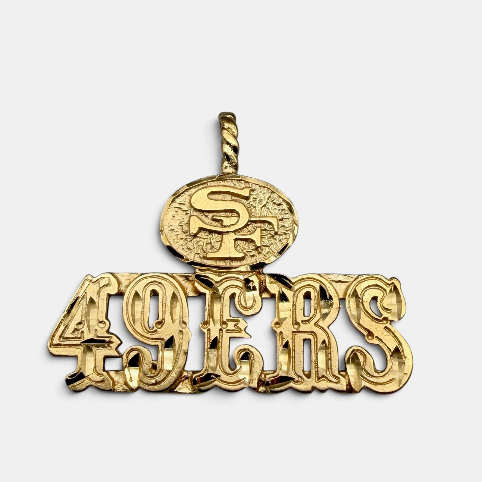 14K San Francisco 49ers Necklace Pendant: 14k, a pendant with San Francisco 49ers logo. .13 ozt.