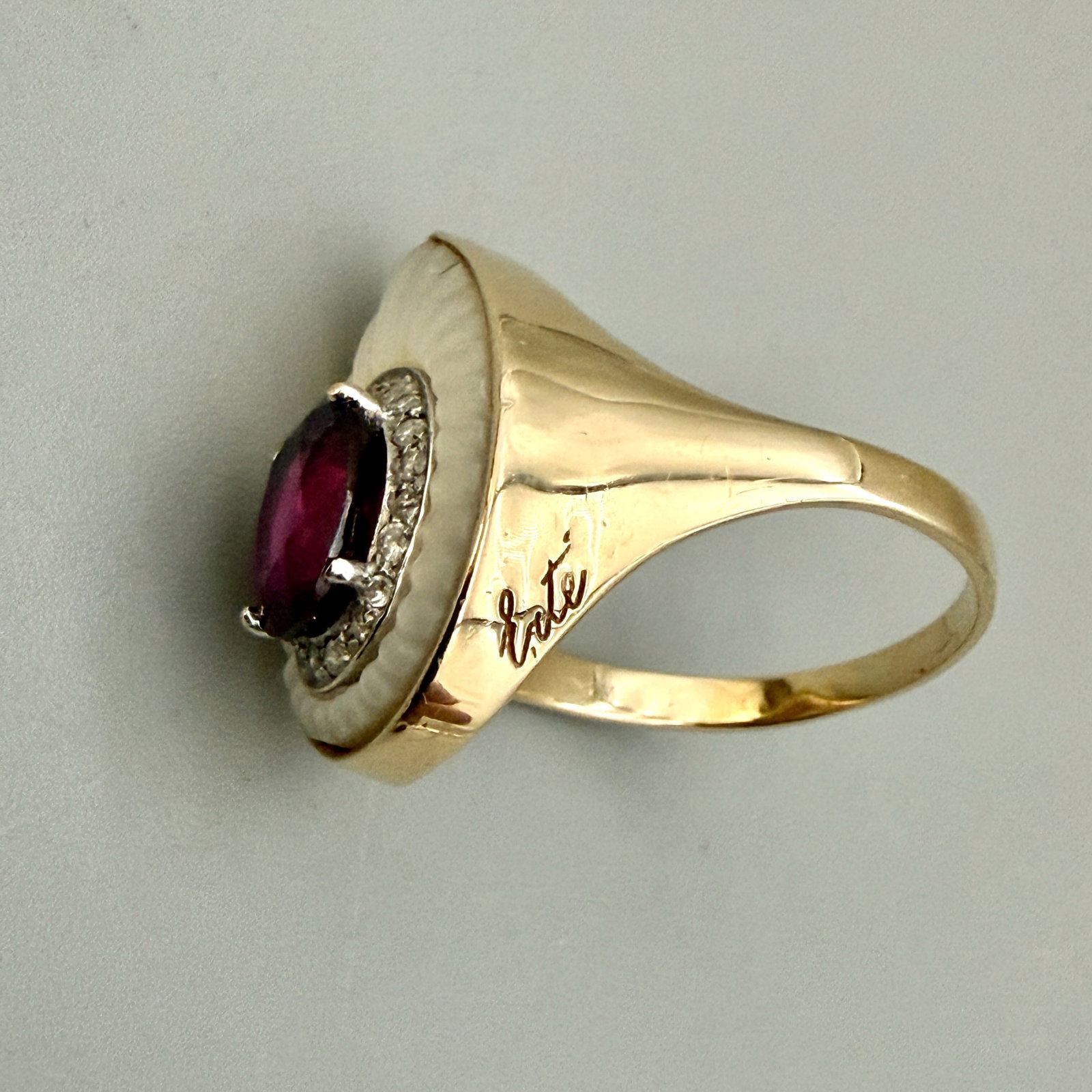 Erte Designed "Claire de Lune" Ring, 14k - 4