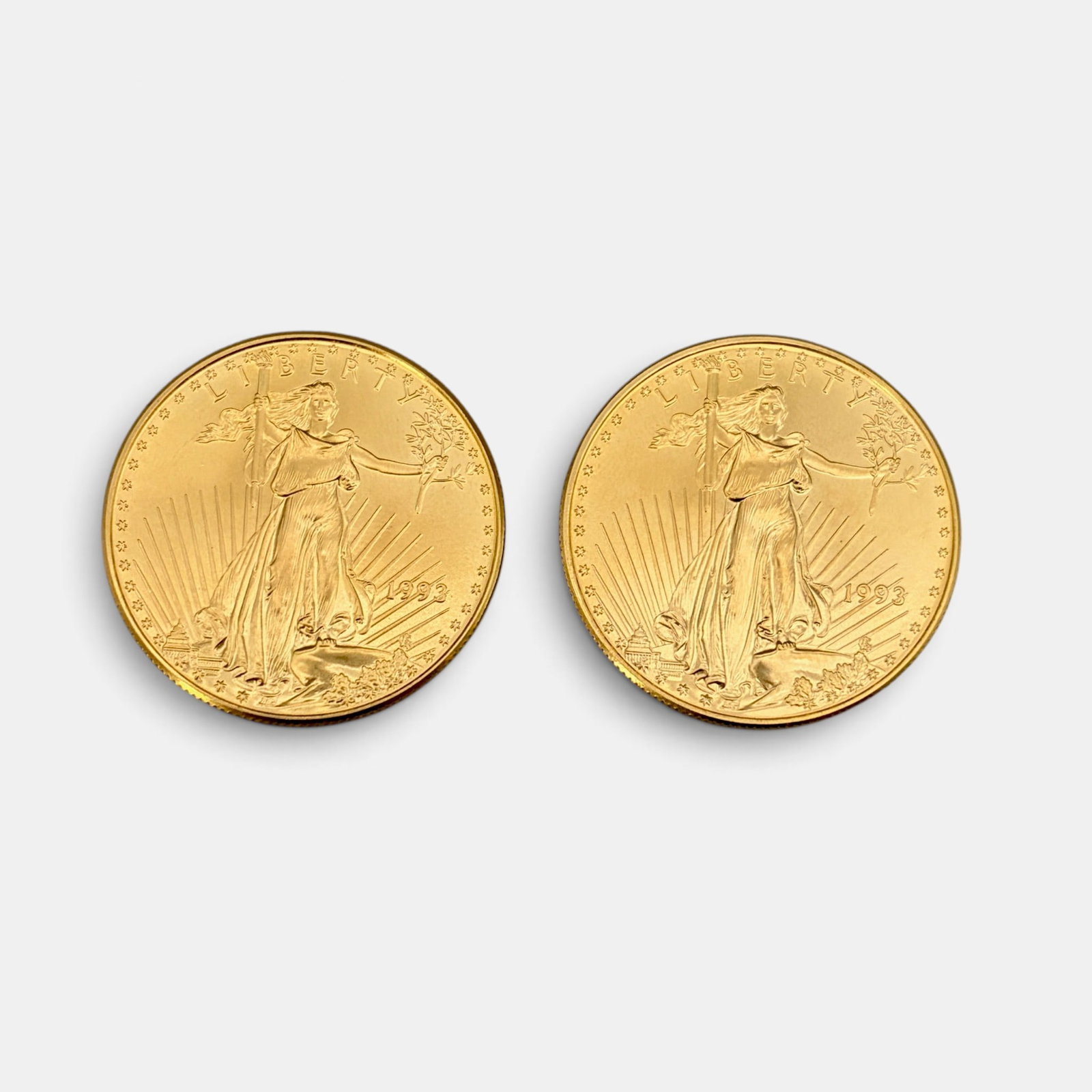 Two One Ounce Fine Gold U.S. Liberty Coins (1 of 2)