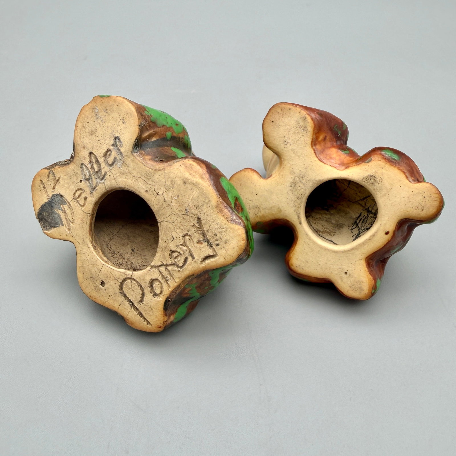 Two small Weller Coppertone frogs. - 3