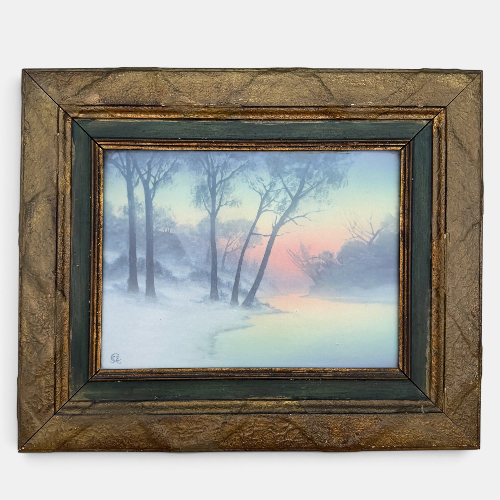 Rookwood Vellum snow scene plaque, Coyne, 1924 (1 of 4)