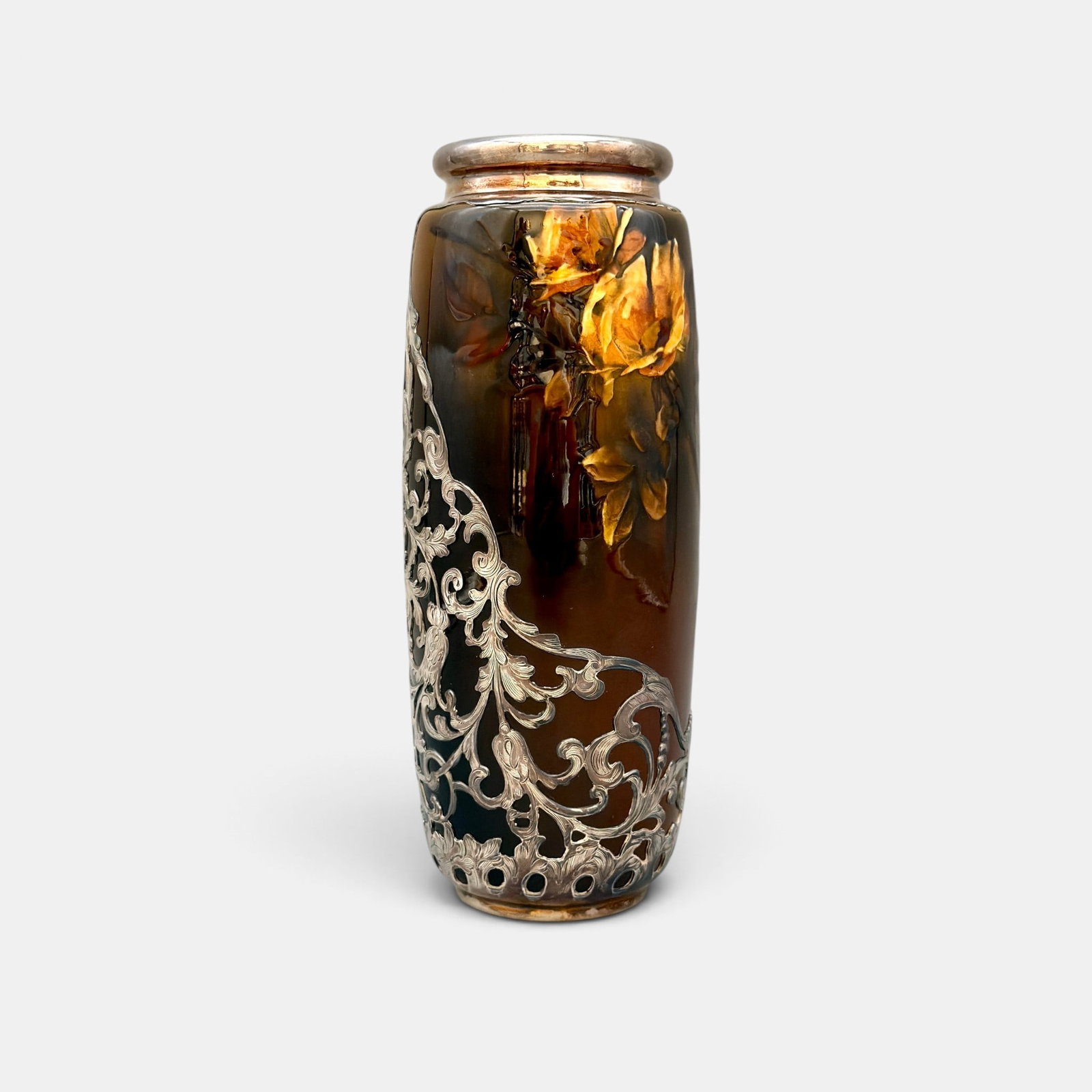 Rookwood Silver Overlay vase, Toohey. 1891. (1 of 7)