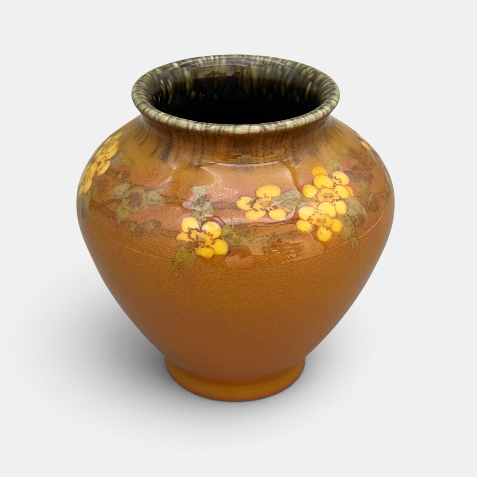 Rookwood Yelow Tinted Porcelain floral vase, Sax, 1925. (1 of 5)