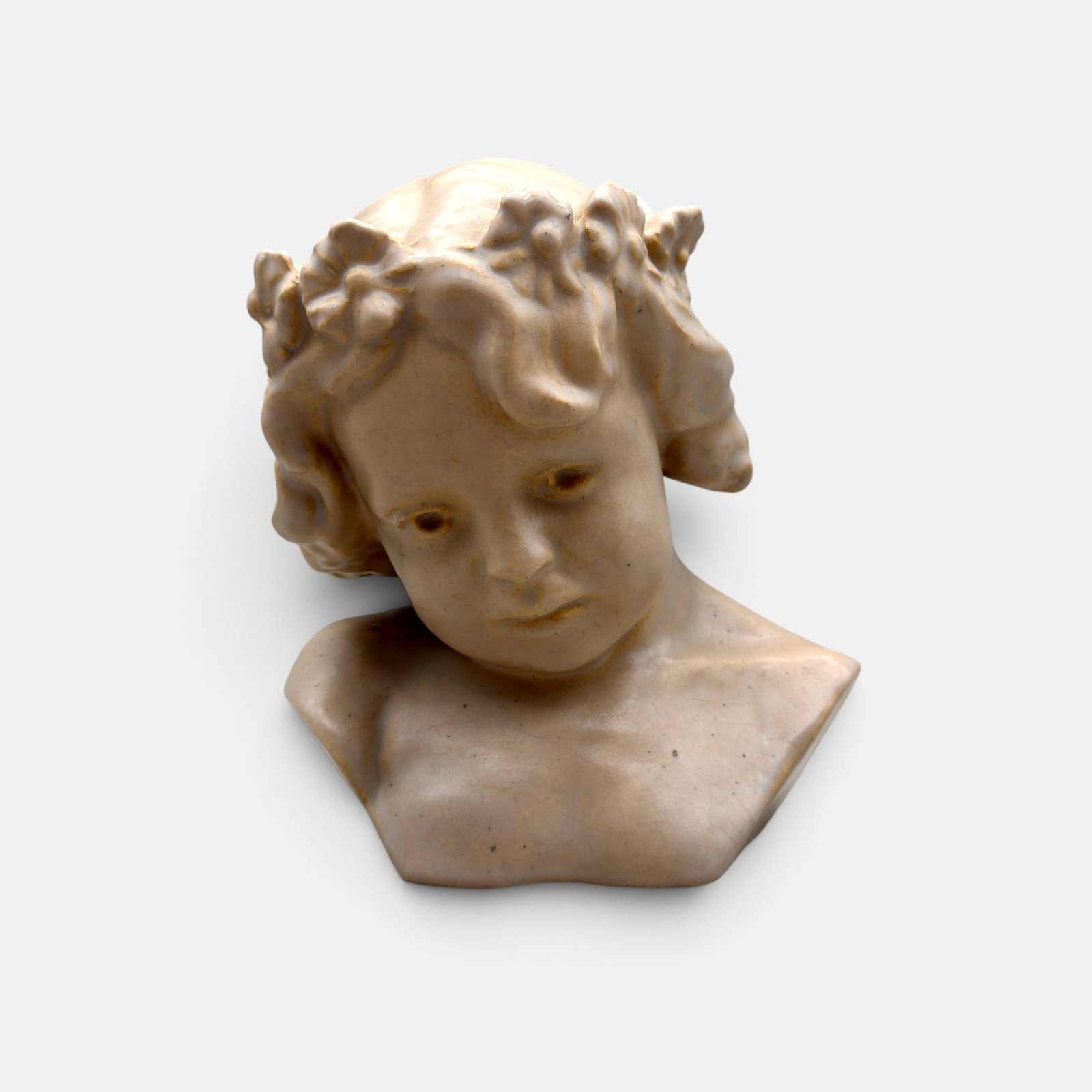 Rookwood Architectuiral Fainece bust of a child, circa 1915. (1 of 5)