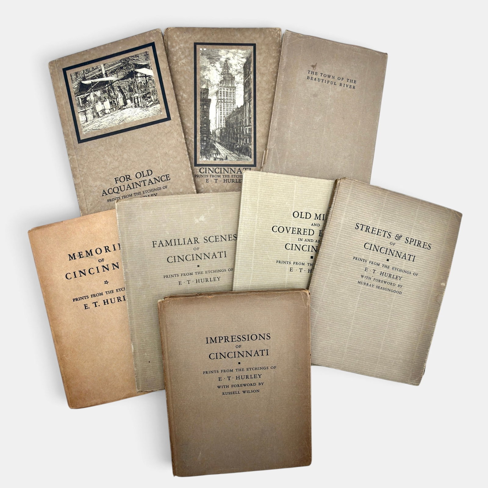 Set of 8 Hurley etching books. (1 of 5)