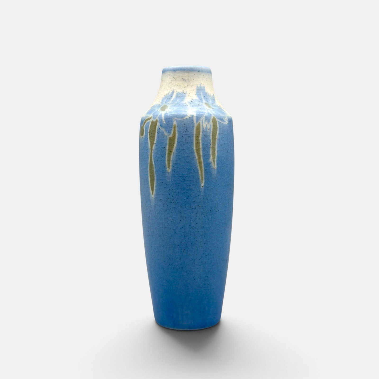 Rookwood Vellum glaze vase, stylized flowers, Denzler, 1914. (1 of 4)