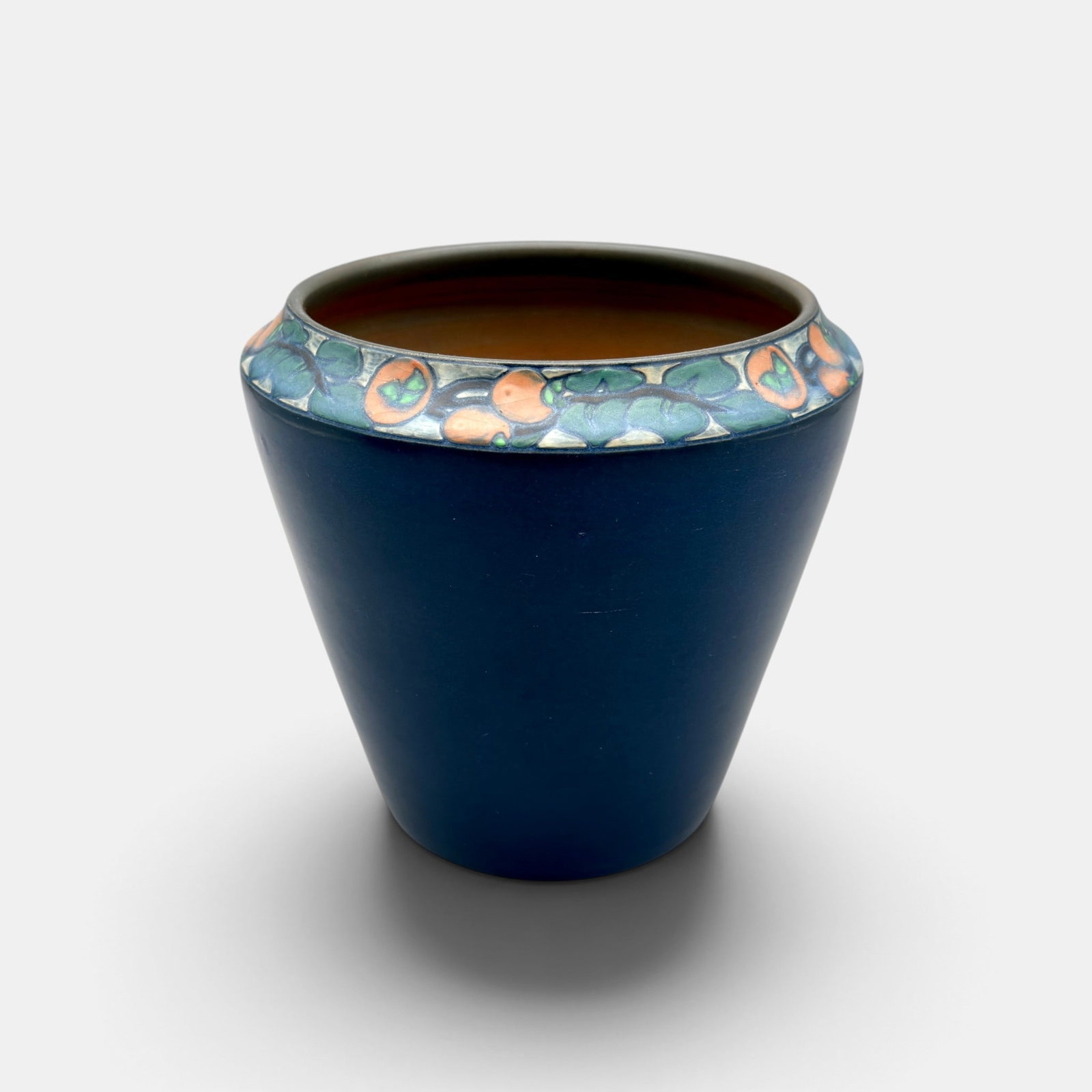Rookwood Vellum glaze vase, persimmons, Sax, 1916. (1 of 4)