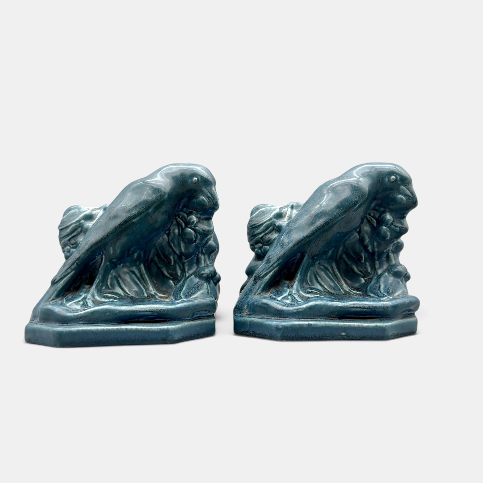 Pair of Rookwood "Rook" bookends, 1920. (1 of 3)