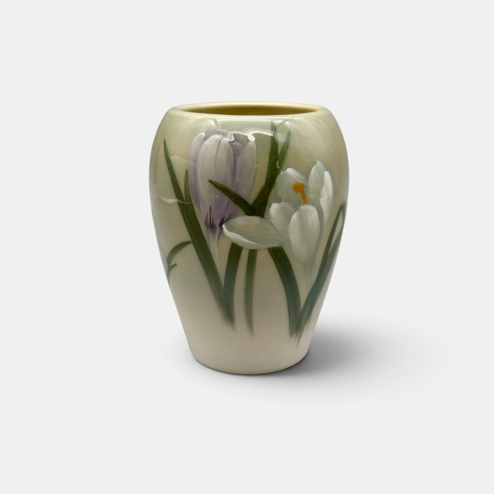 Rookwood Iris glaze vase, crocuses, Sax, 1904. (1 of 4)