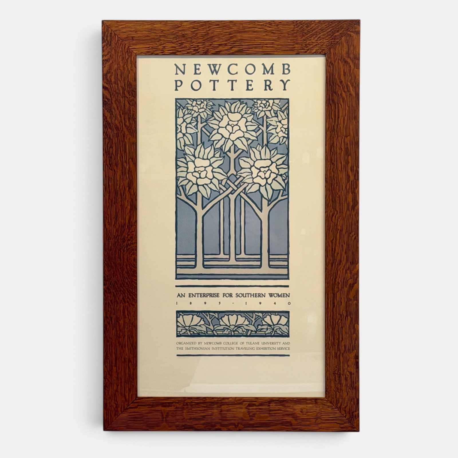 Framed Newcomb Pottery screen print. (1 of 7)