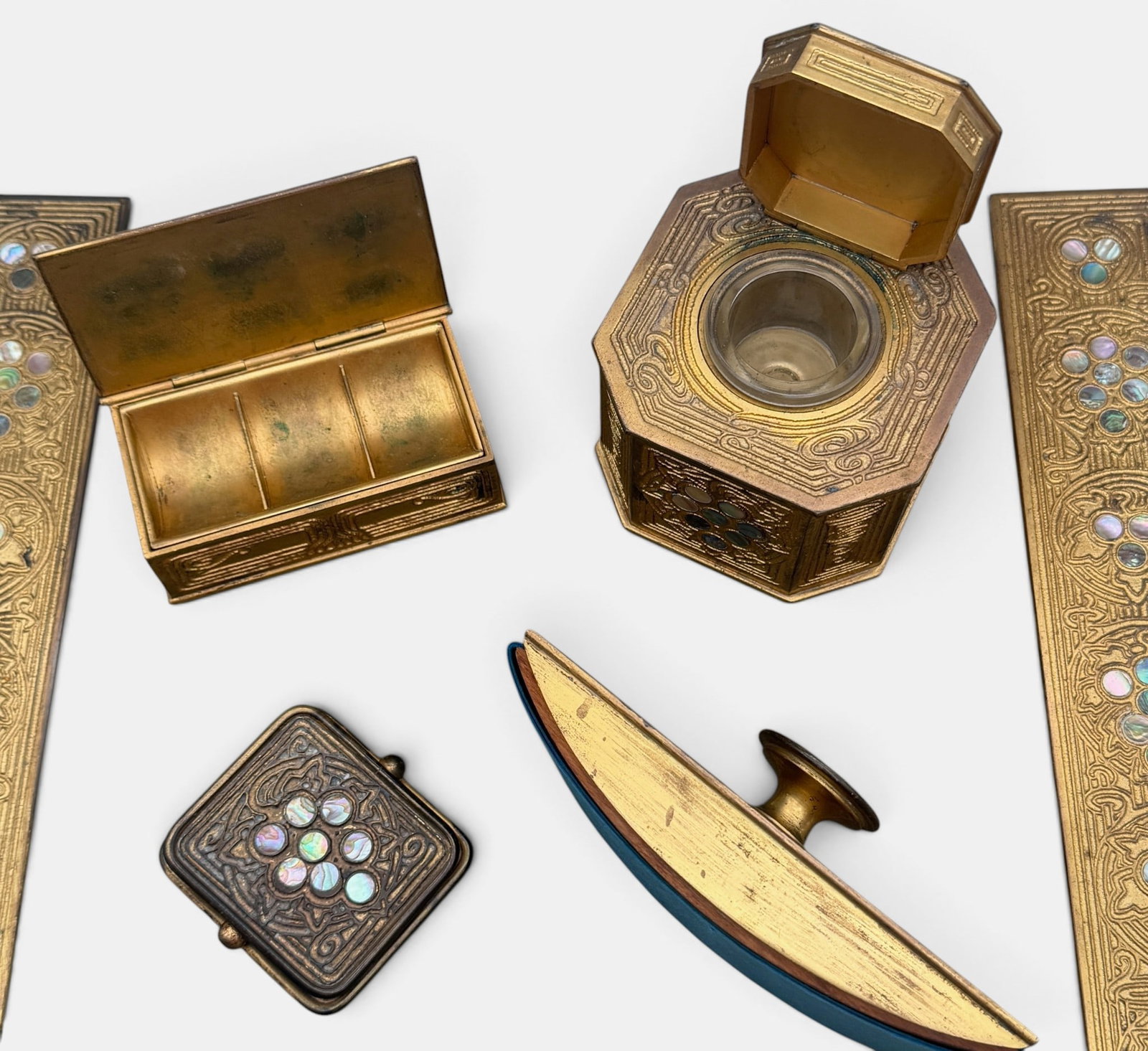 Tiffany Studios Abalone Desk Set - 2