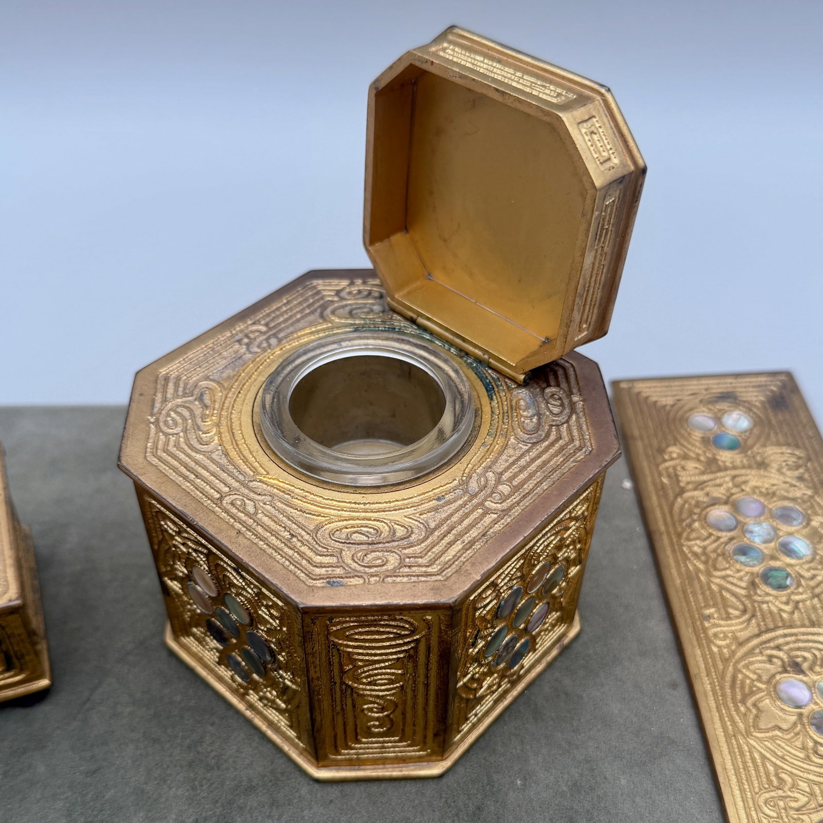 Tiffany Studios Abalone Desk Set - 4