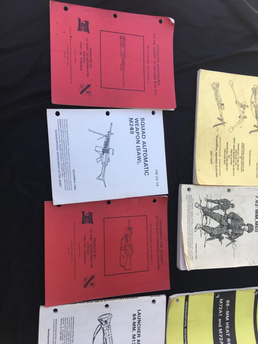 Machine gun and rocket launcher Manuals lot of 7: Lot of vintage manuals