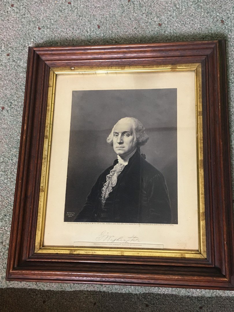 George Washington J.W. Dodge: A portrait of George Washington. The inscription on the front reads, \"Entered according to Act of Congress, in the year 1862, by John Medhurst, in the Clerk\'s Office of the District court of the Uni