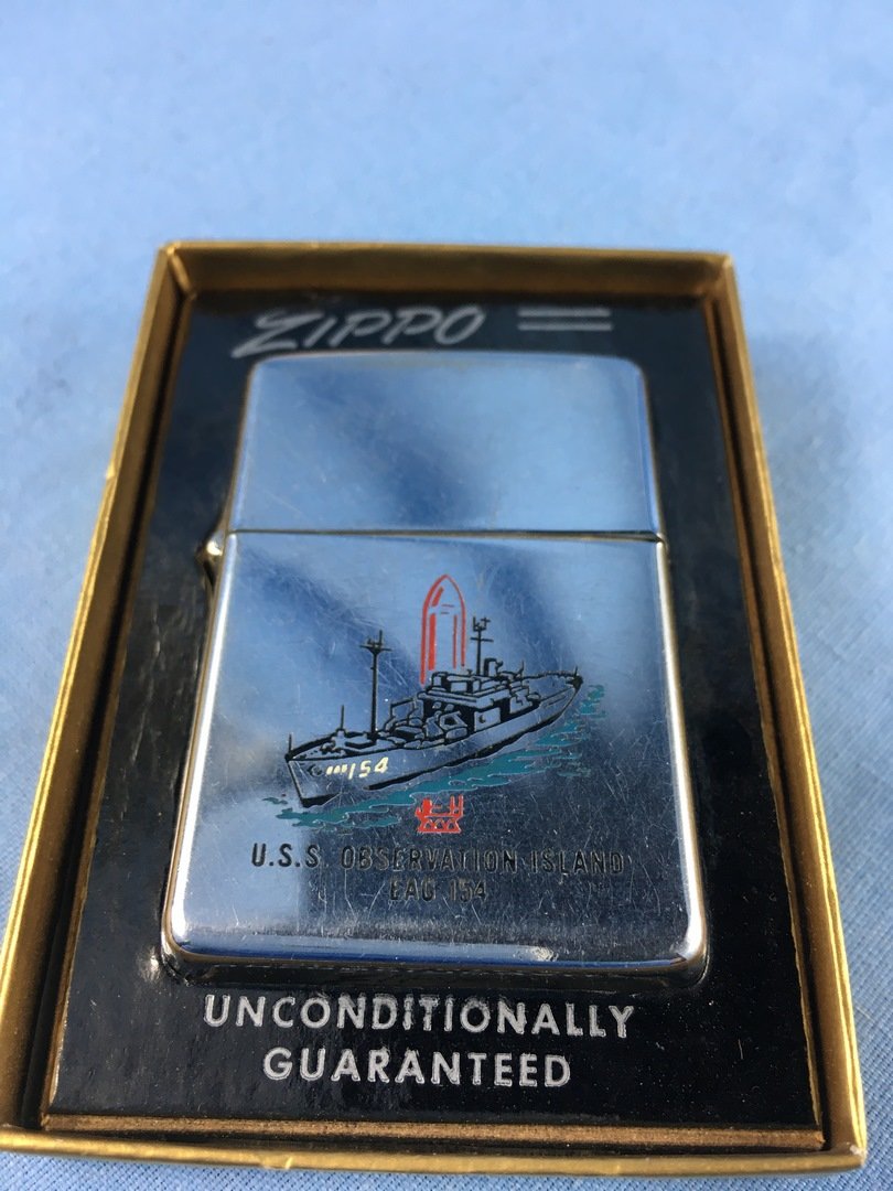 1975 zippo Lighter U.S.S. Observation Island: 1975 Zippo Lighter. U.S.S. Observation Island Eag154