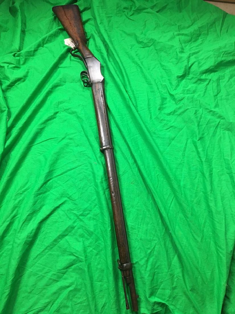 GEHENDRA MARTINI NEPALESE HENRY MARTINI RIFLE: the second of these historic rifles , This is the Nepalese design of the Henry Martini, the premier rile of the British in Nepal. gun measures 49" long