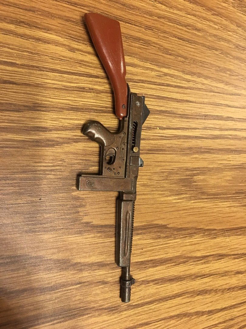 Marx Toy Mini Thompson machine gun cap gun: Marx small cap gun apx 5.25" long