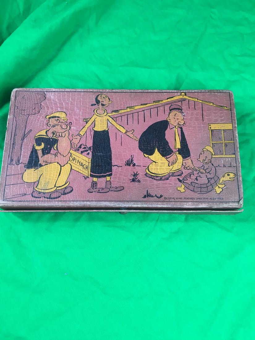 popeye art supplies holder box: popeye box 5"x10.5"