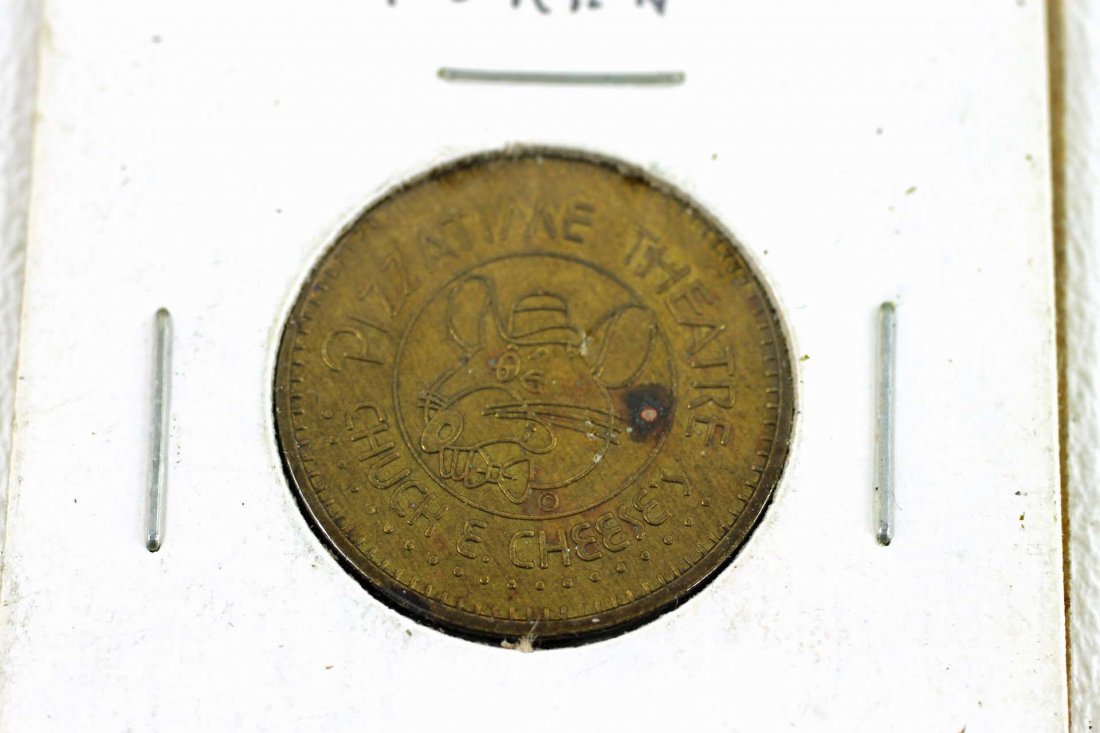 Chuck E Cheese Pizza Time Theater 1982 25c Token: Chuck E Cheese's Pizza Time Theatre 1982 25 cent token