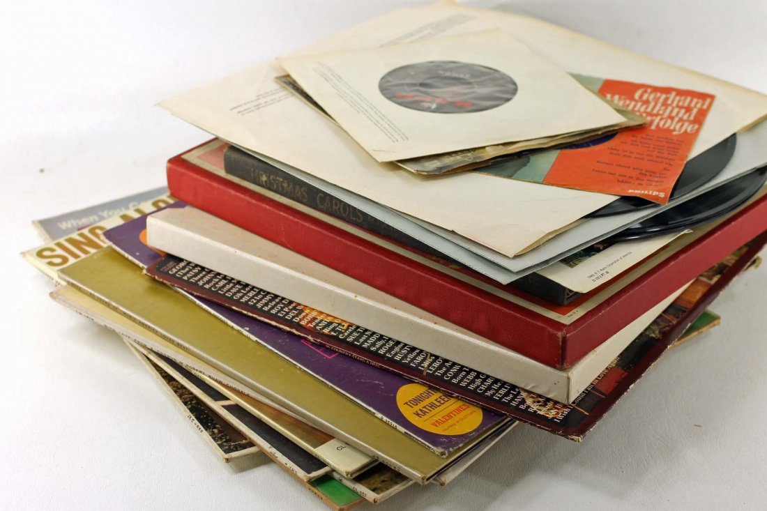 Stack of Vinyl Records with Mixed Genres: Lot of LPs